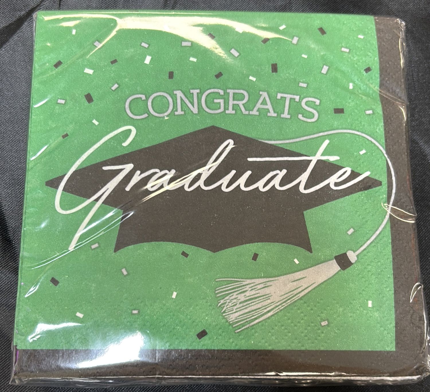 BEVERAGE NAPKIN SCHOOL SPIRIT GREEN