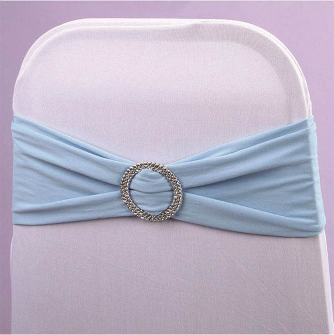 Blue Spandex Sash W/Buckle