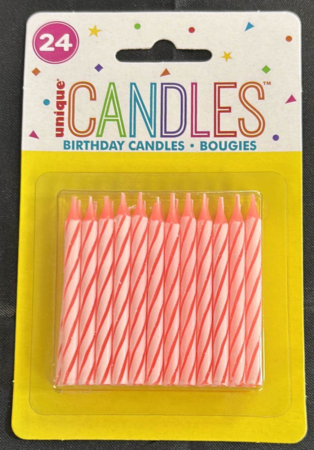 CANDLE SPIRAL BDAY PINK