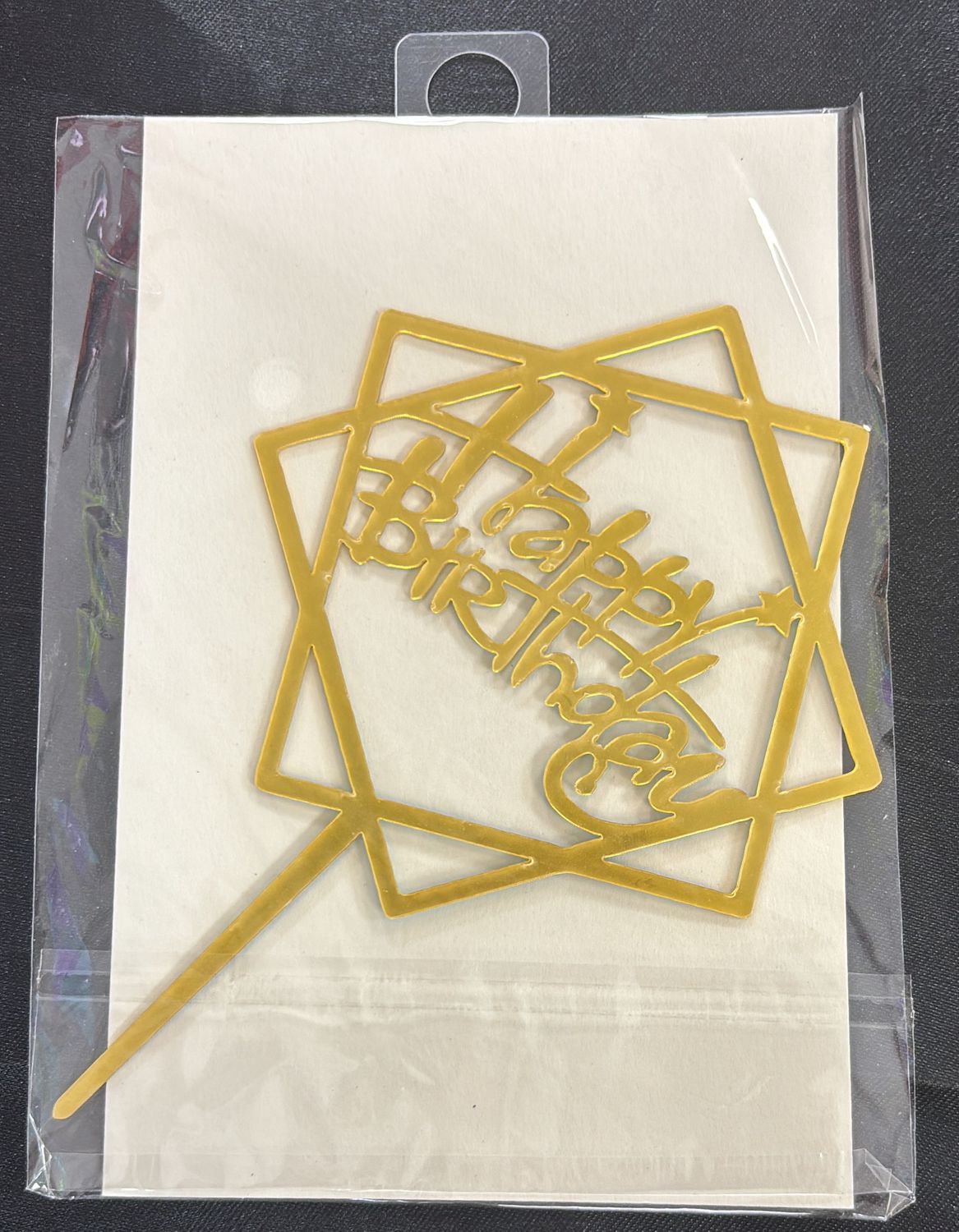 HBD GOLD ACRYLIC CAKE TOPPER