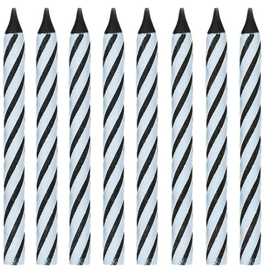 CANDLE SPIRAL BDAY BLACK