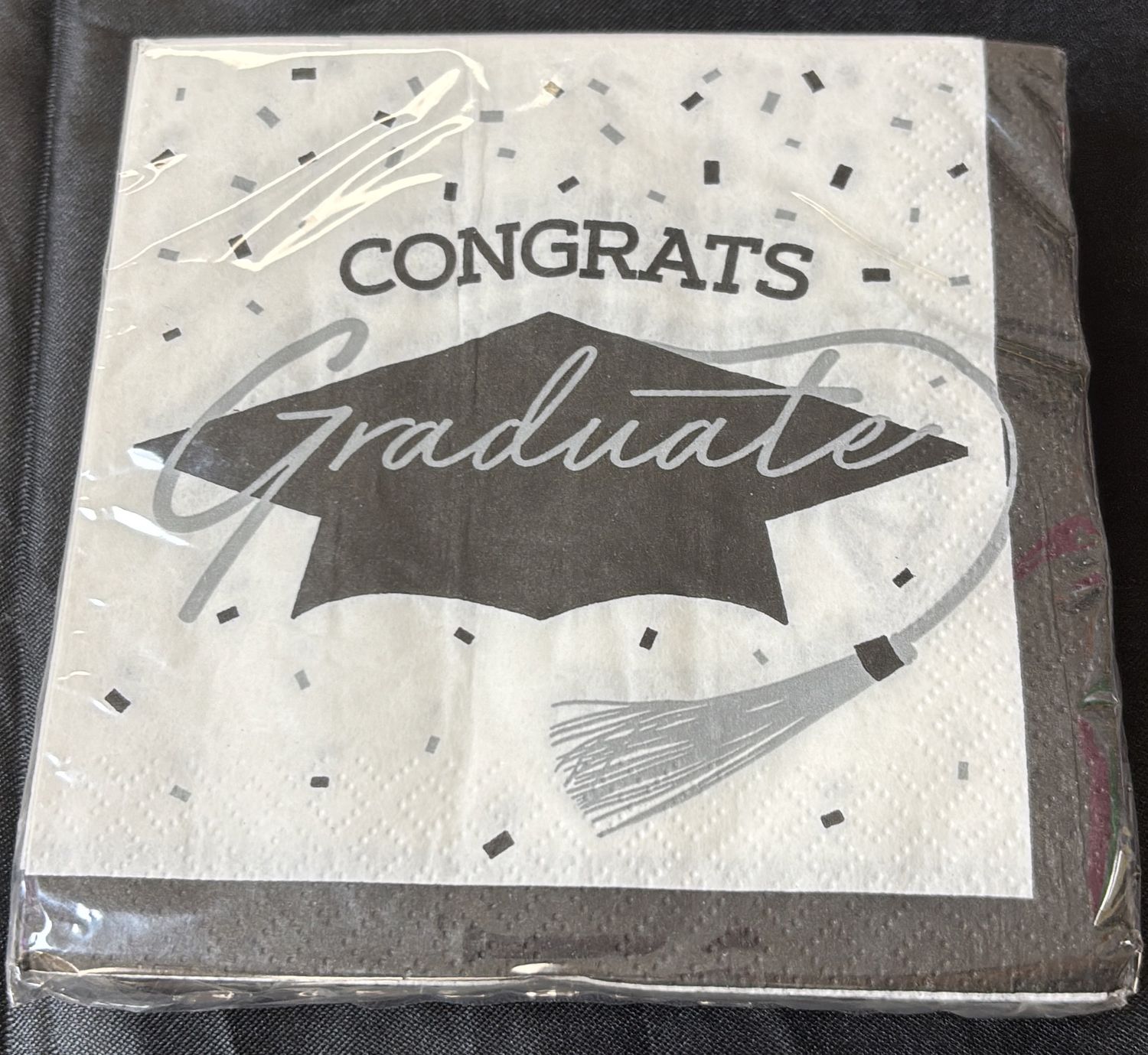 BEVERAGE NAPKIN SCHOOL SPIRIT WHITE