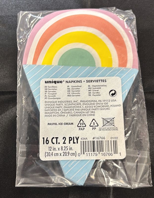 Beverage Napkin Pastel Ice Cream