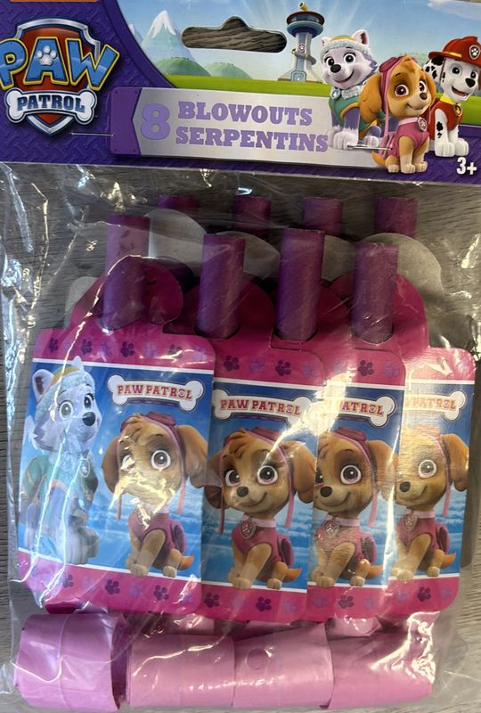 Pink Paw Patrol Blowouts