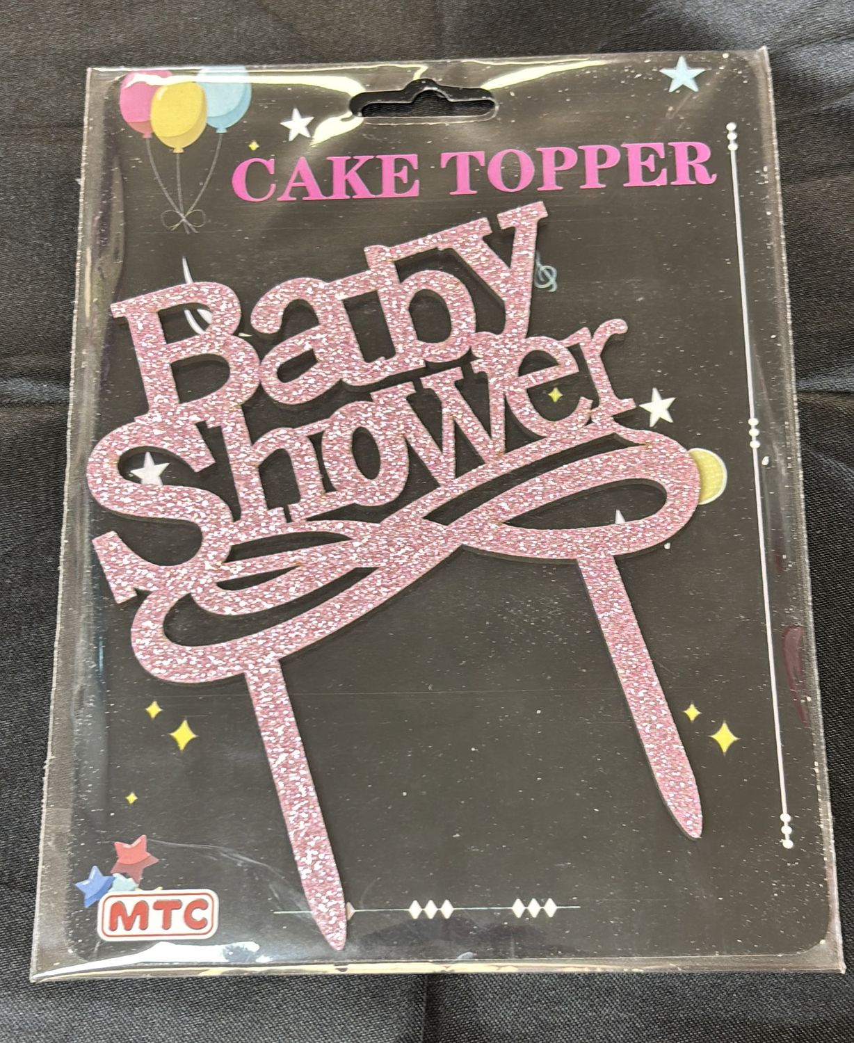 BABY SHOWER PINK BLUE CAKE TOPPER