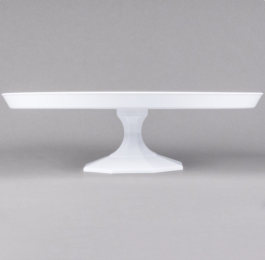 White Cake Stand Two-Piece 13 3/4"