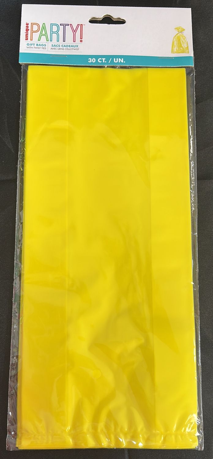 CELLO BAGS YELLOW 30CT