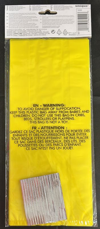 Cello Bags Yellow 30Ct