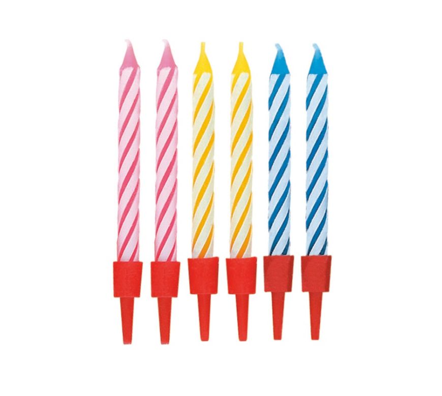 Candles Bday In Holders 20ct