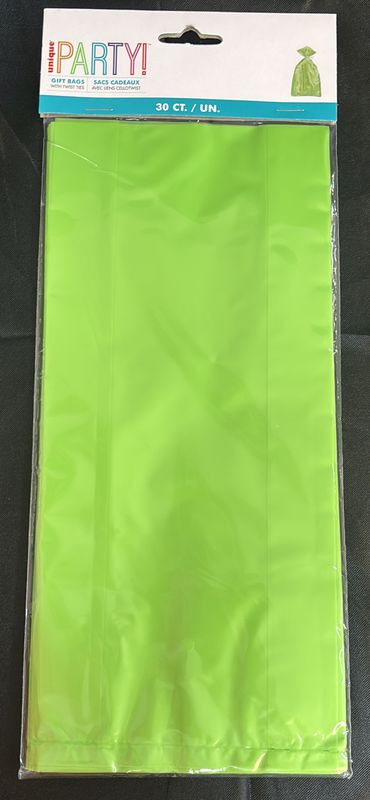 CELLO BAGS LIME GREEN 30CT