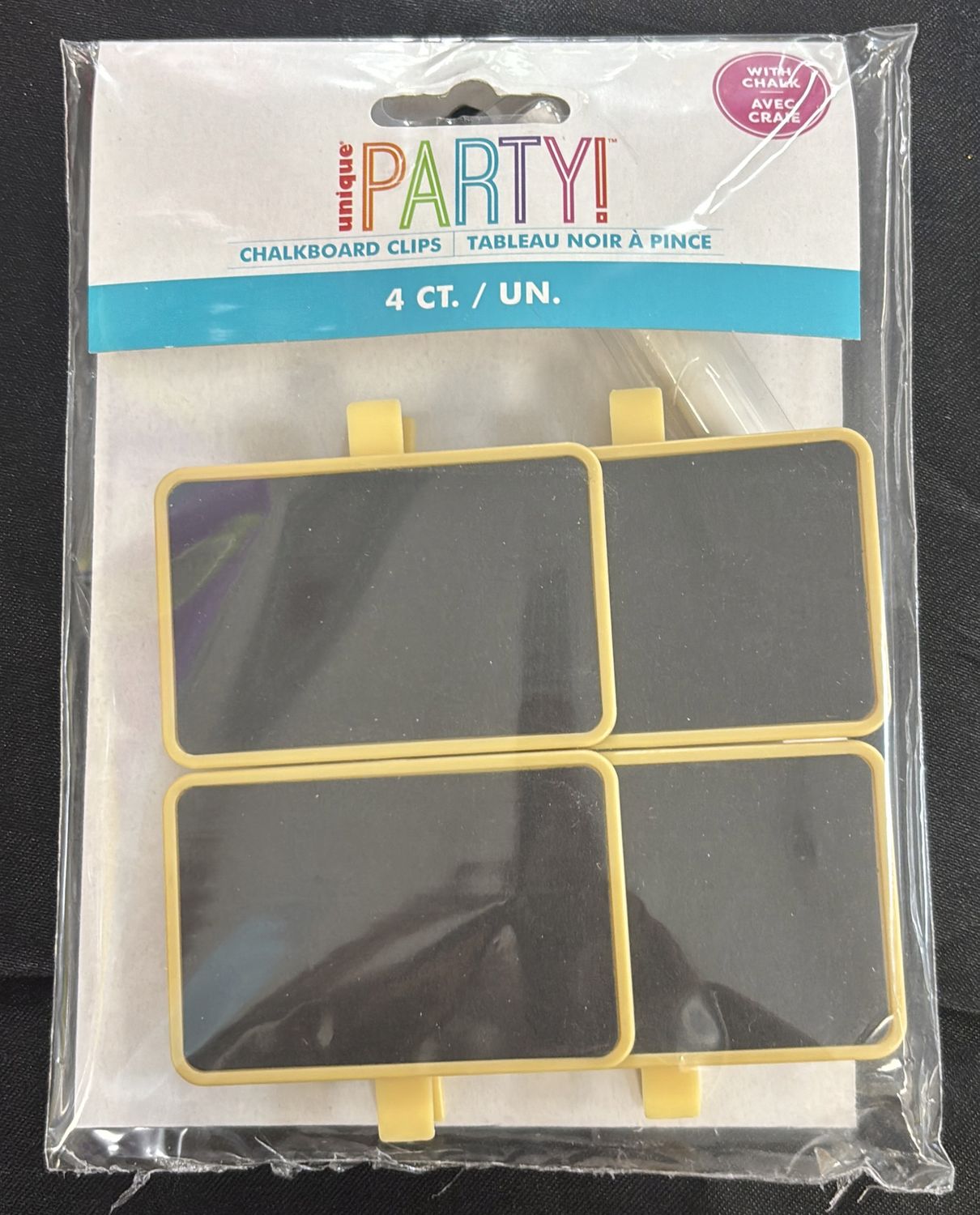 CHALKBOARD CLIPS WITH CHALK
