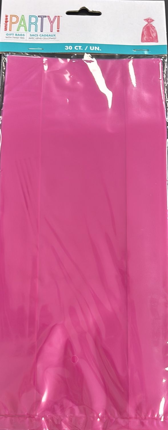 HOT PINK CELLO BAGS 30CT