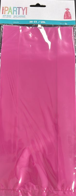 HOT PINK CELLO BAGS 30CT