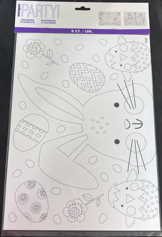 COLORING PLACEMATS EASTER