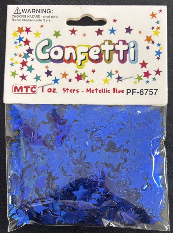 CONFETTI STARS METALLIC BLUE