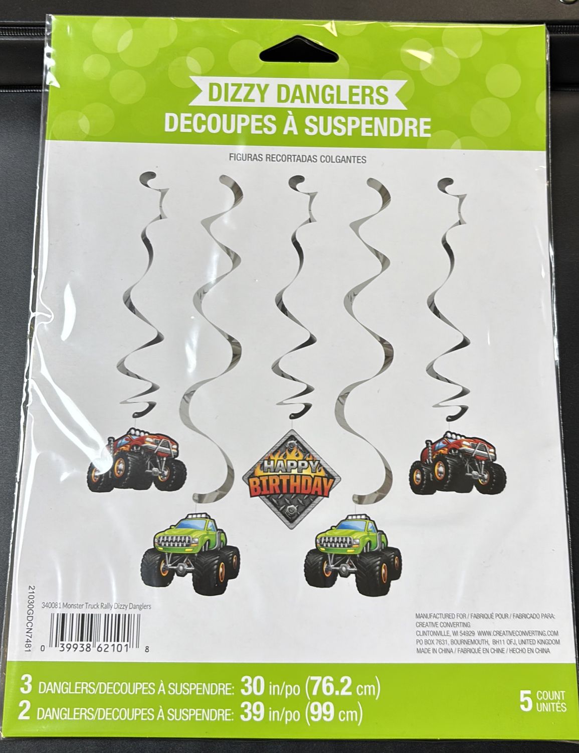 MONSTER TRUCK DIZZY DANGLERS