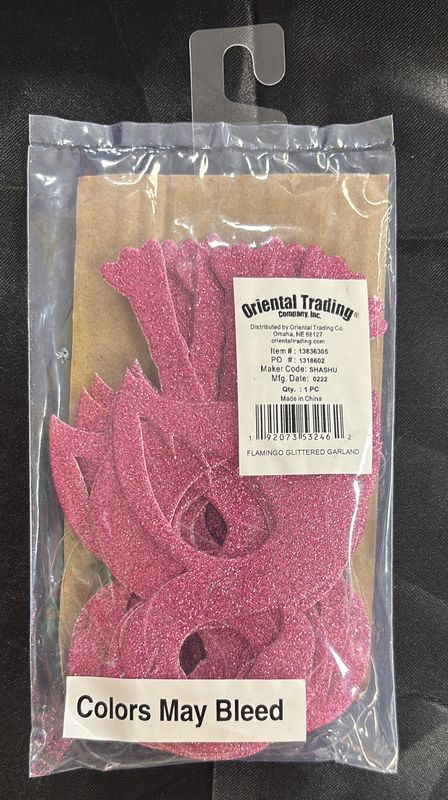 FLAMINGO GLITTERED GARLAND