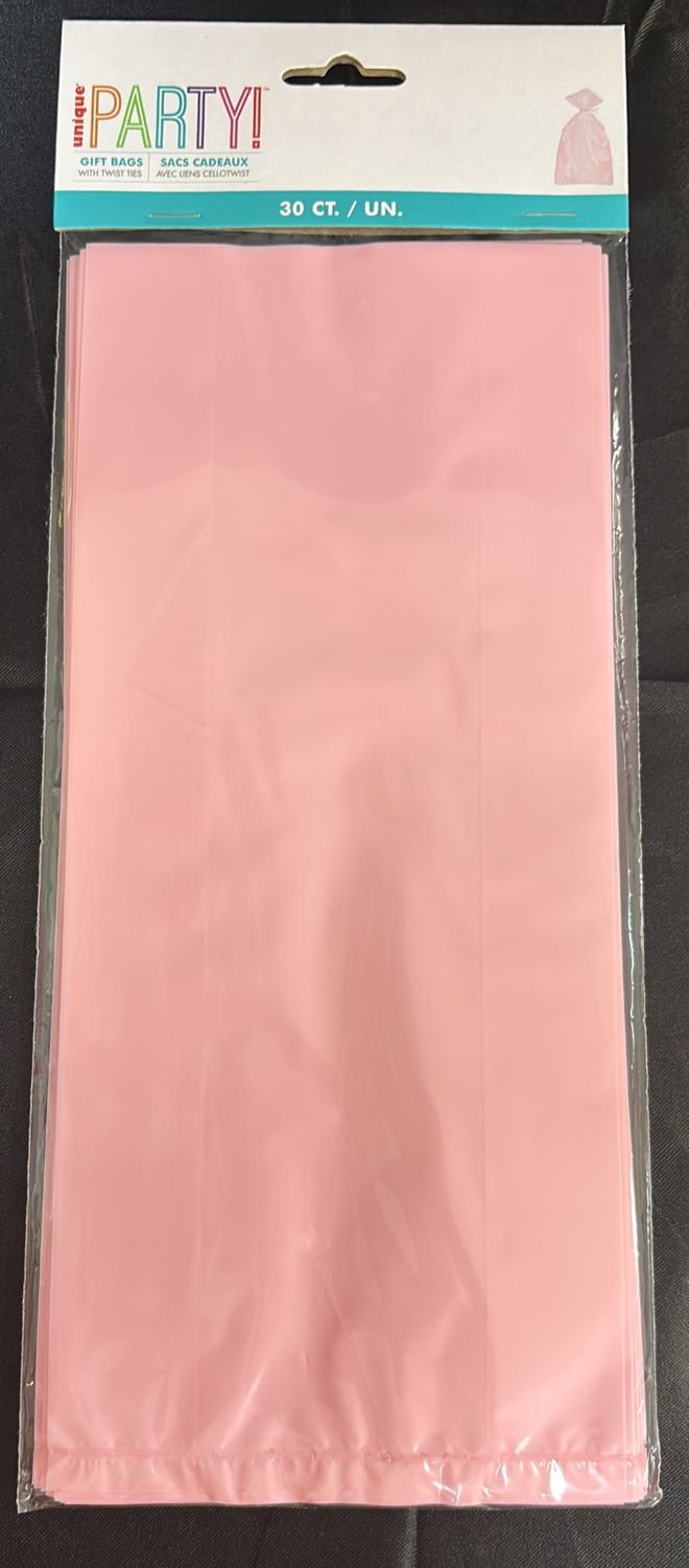 CELLO BAGS PASTEL PINK 30CT