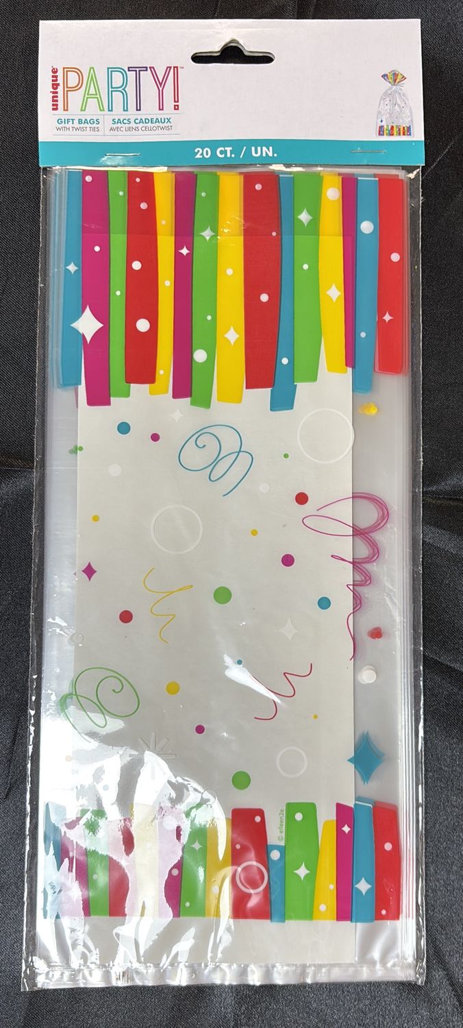 CELLO BAGS RNBOW RIBN BDAY