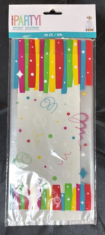 CELLO BAGS RNBOW RIBN BDAY