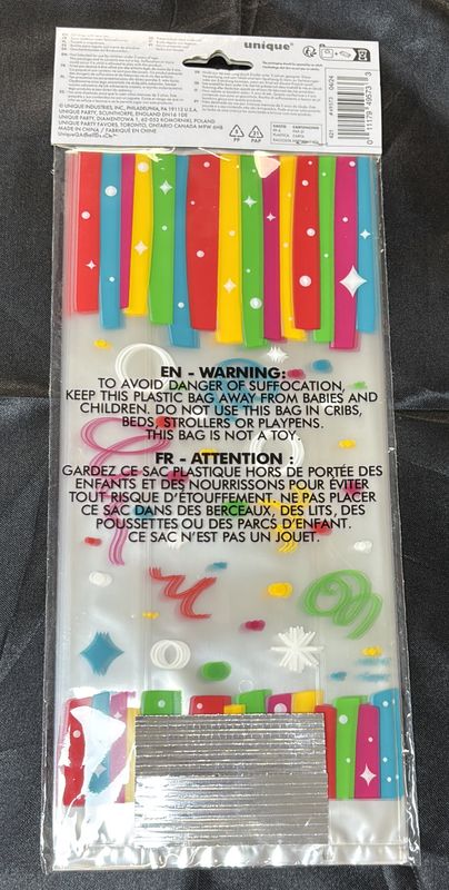 Cello Bags Rnbow Ribn Bday
