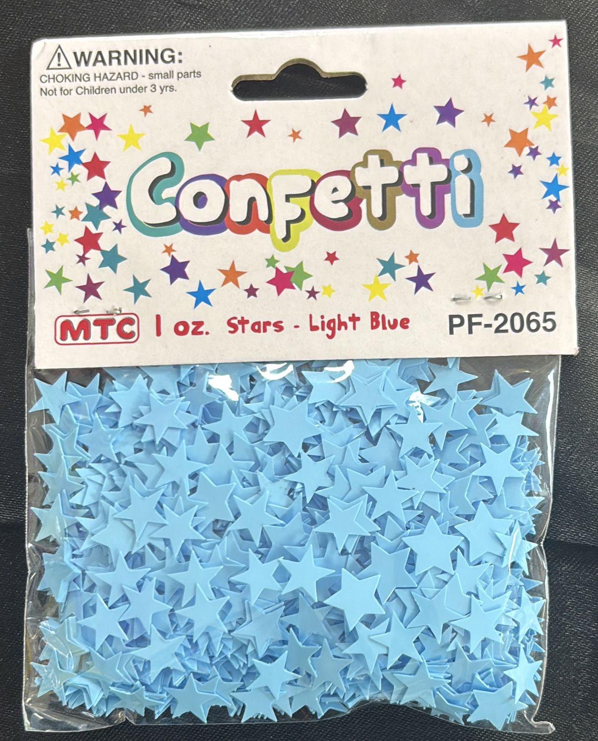 CONFETTI LIGHT BLUE STARS
