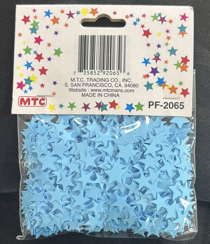 Confetti Light Blue Stars