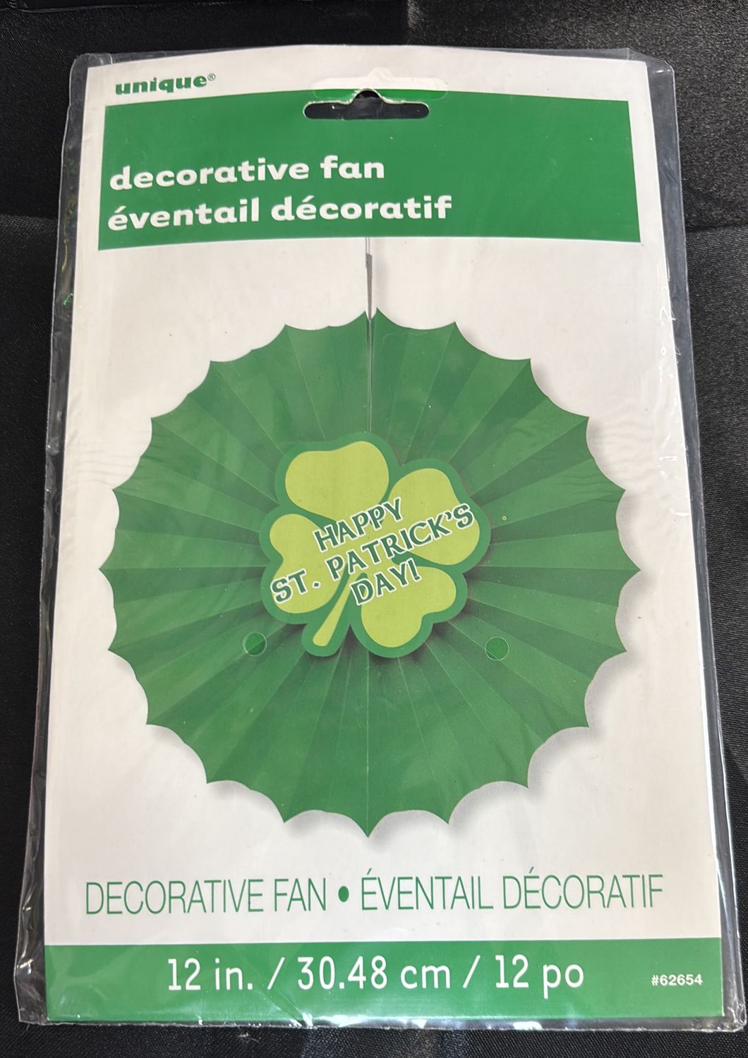 ST. PATRICK'S DAY DECORATIVE FAN HAPPY