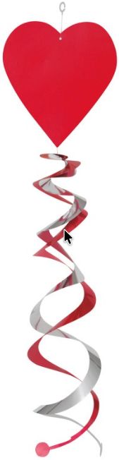 3 VAL DOUBLE HANG SWIRL DECOR  26"  3CT