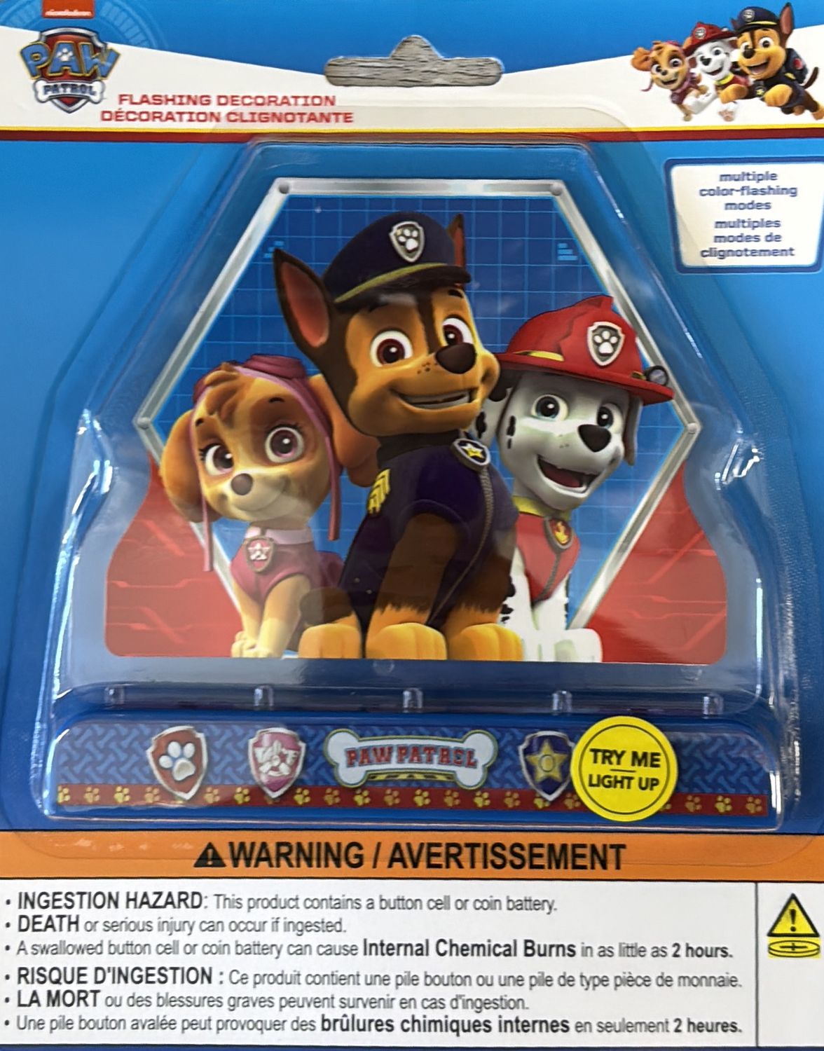 FLASHING DEVICE PAW PATROL