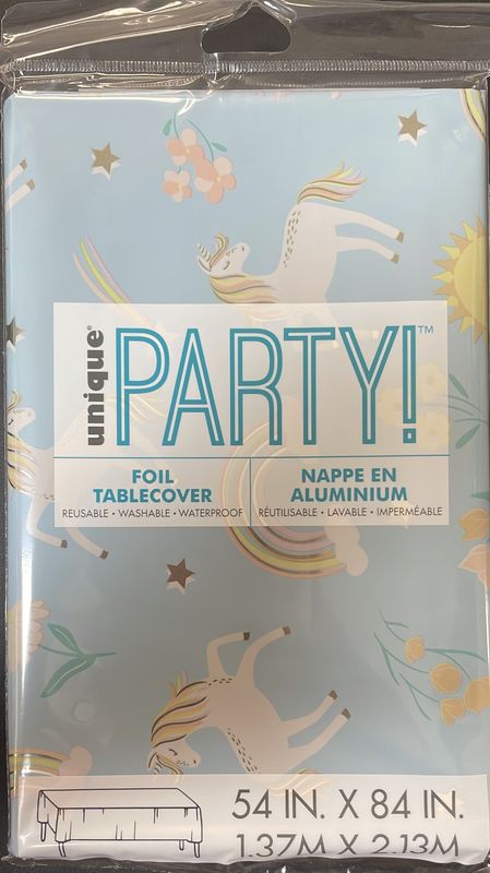 FOIL TABLECOVER UNICORN
