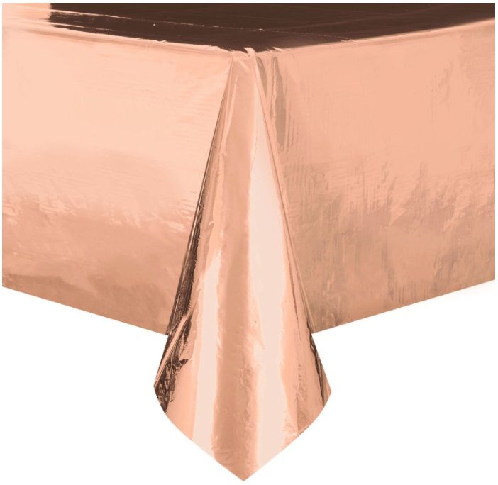 FOIL TABLECOVER ROSE GOLD