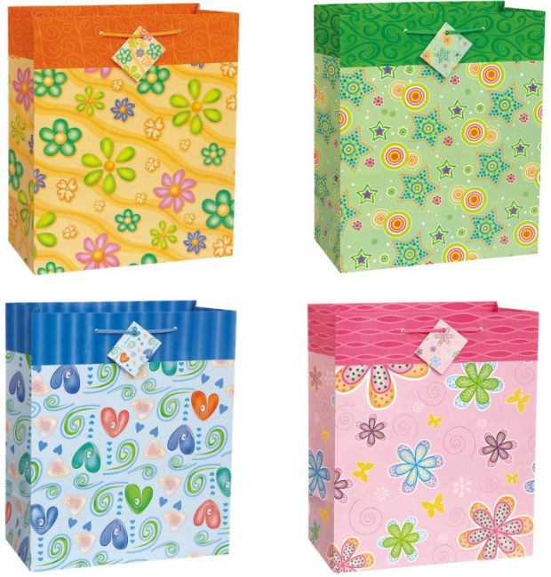 GIFT BAG LOVELY BLOOMS LARGE