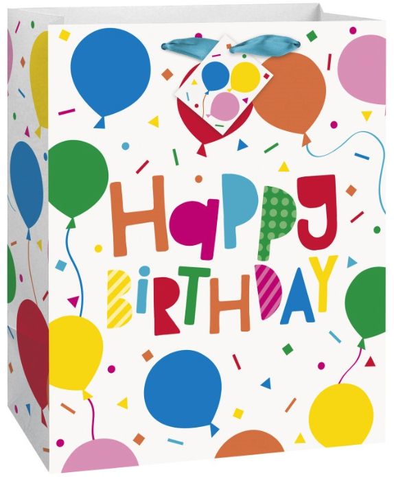 GIFT BAG COLORFUL BALLOON LARGE