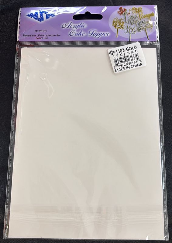 Gold Acrylic Congrats Topper