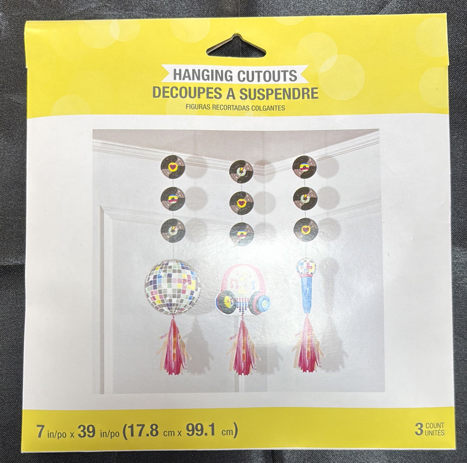 BIRTHDAY BEATS HANGING CUTOUTS