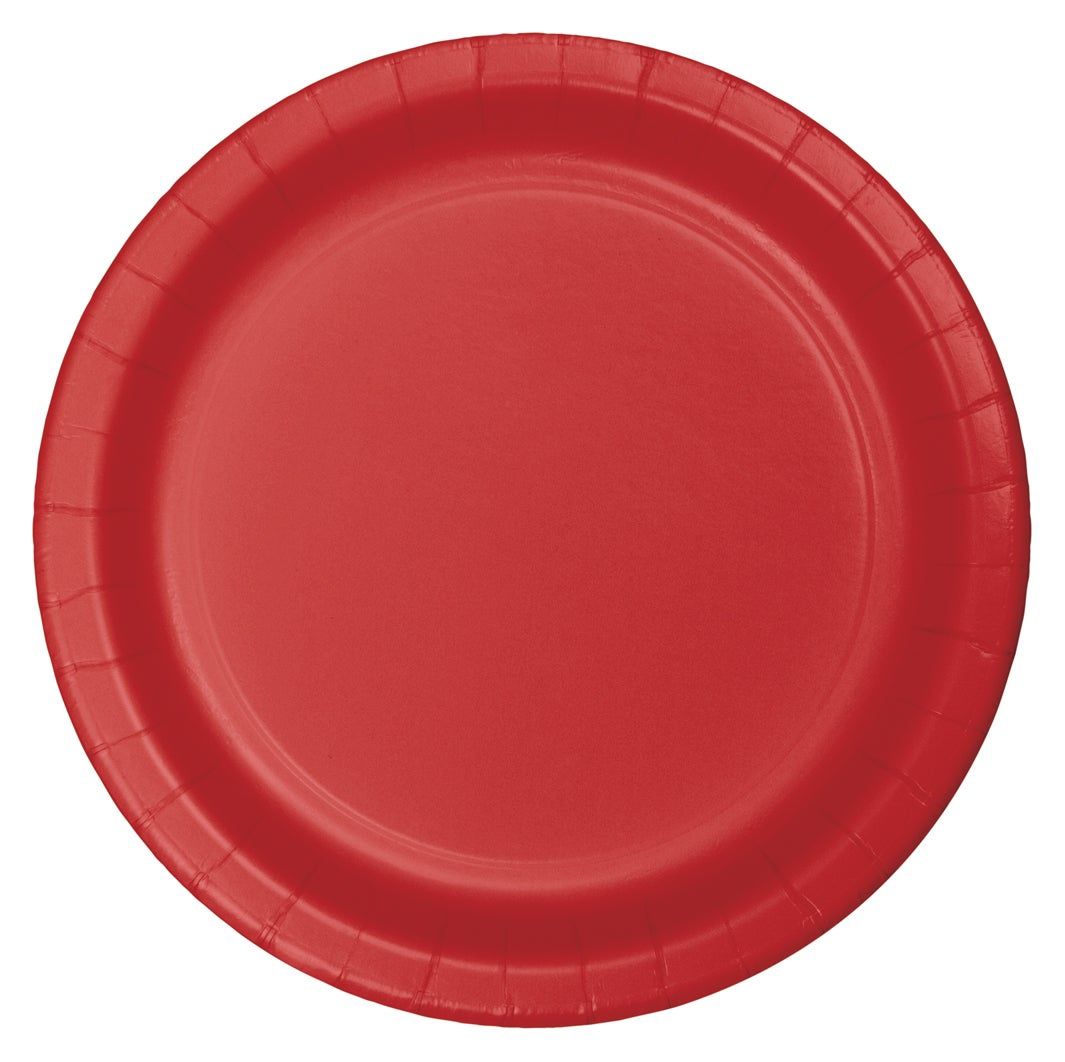 CLASSIC RED LARGE PLATE 24CT