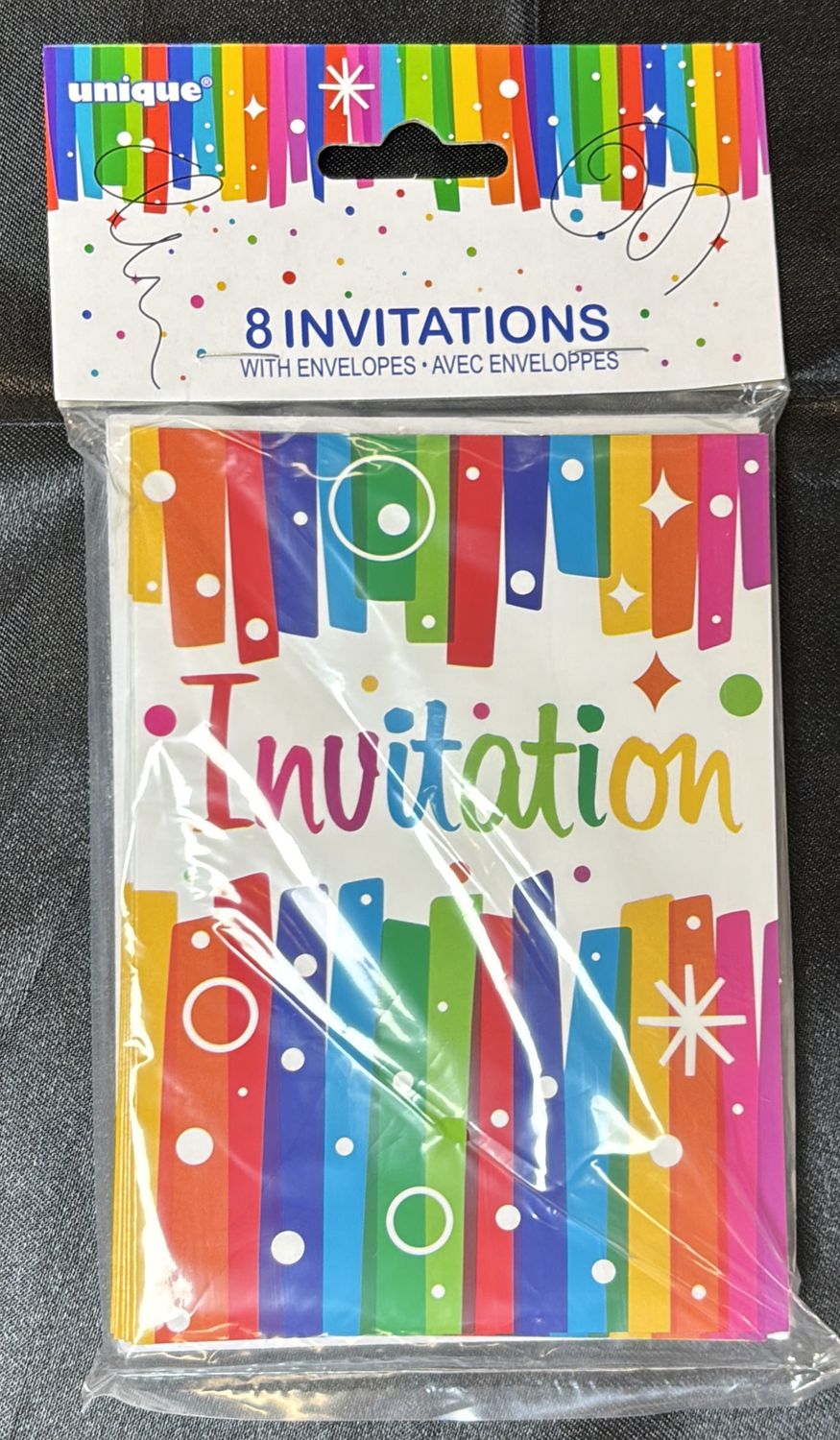 INVITATION RAINBOW RIBBON