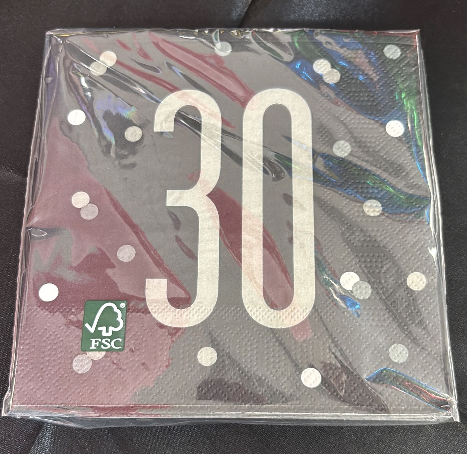 BLACK GLITZ 30 NAPKIN