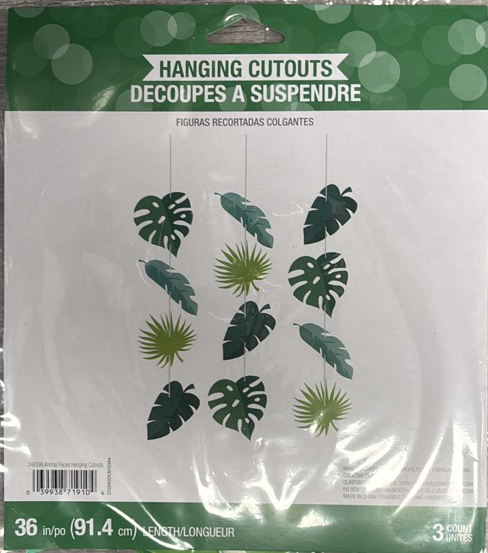 JUNGLE LEAVES HANGING CUTOUTS