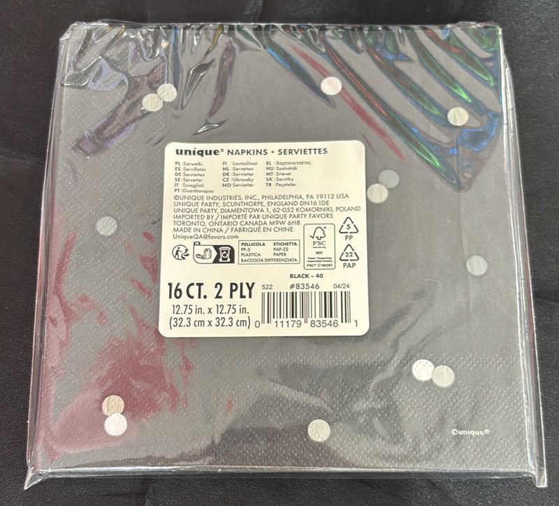 Black Glitz 40 Napkin
