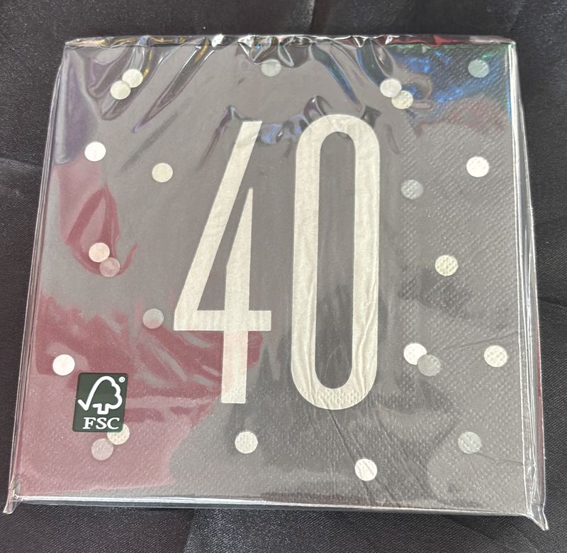 BLACK GLITZ 40 NAPKIN