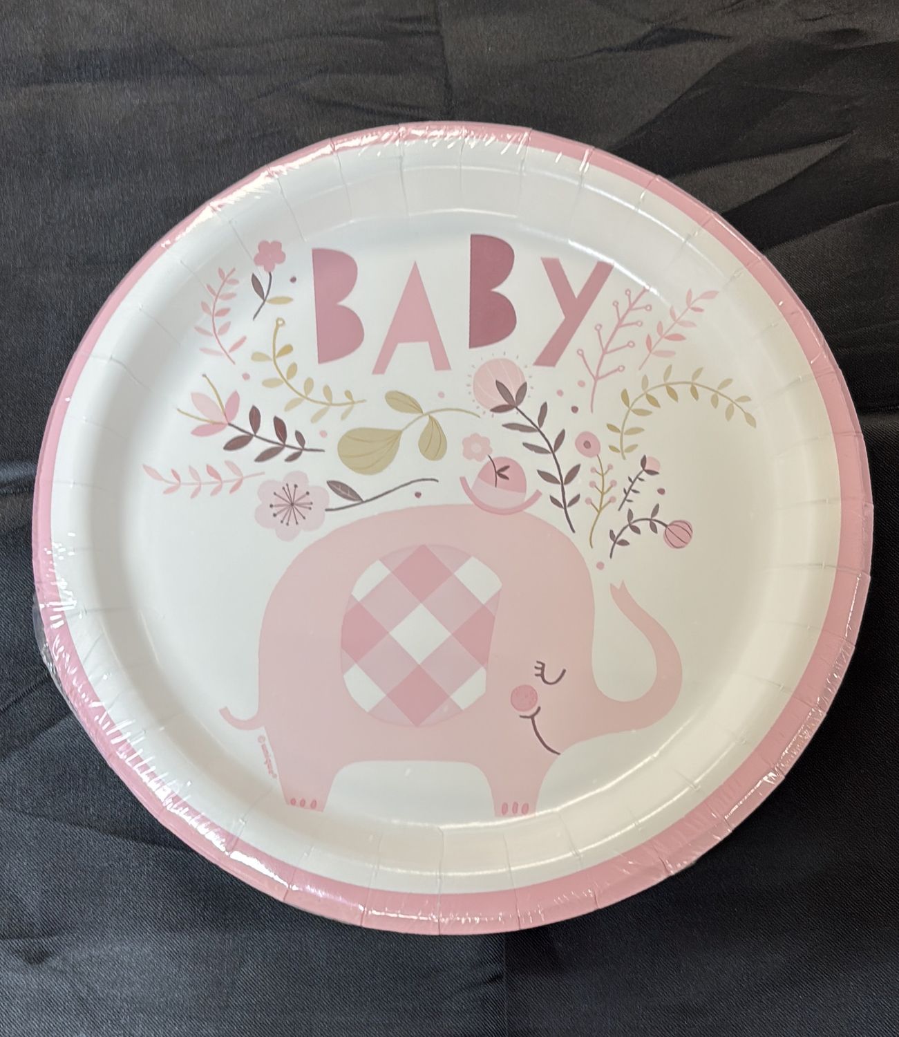 LARGE PLATE PINK ELEPHANT