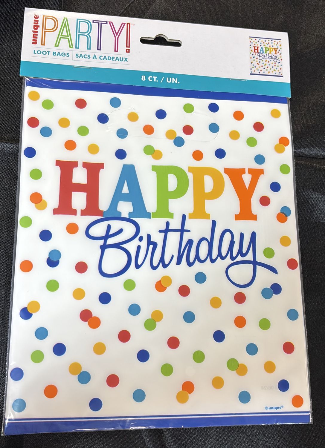 RAINBOW POLKA DOT LOOT BAG