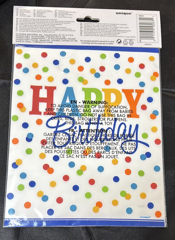 Rainbow Polka Dot Loot Bag