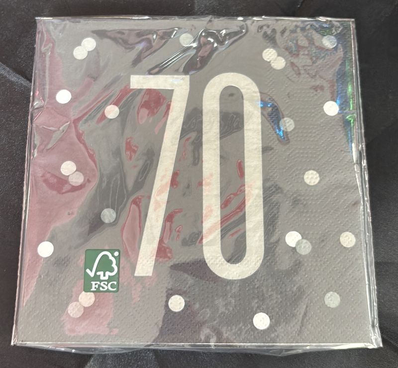 BLACK GLITZ 70 NAPKIN