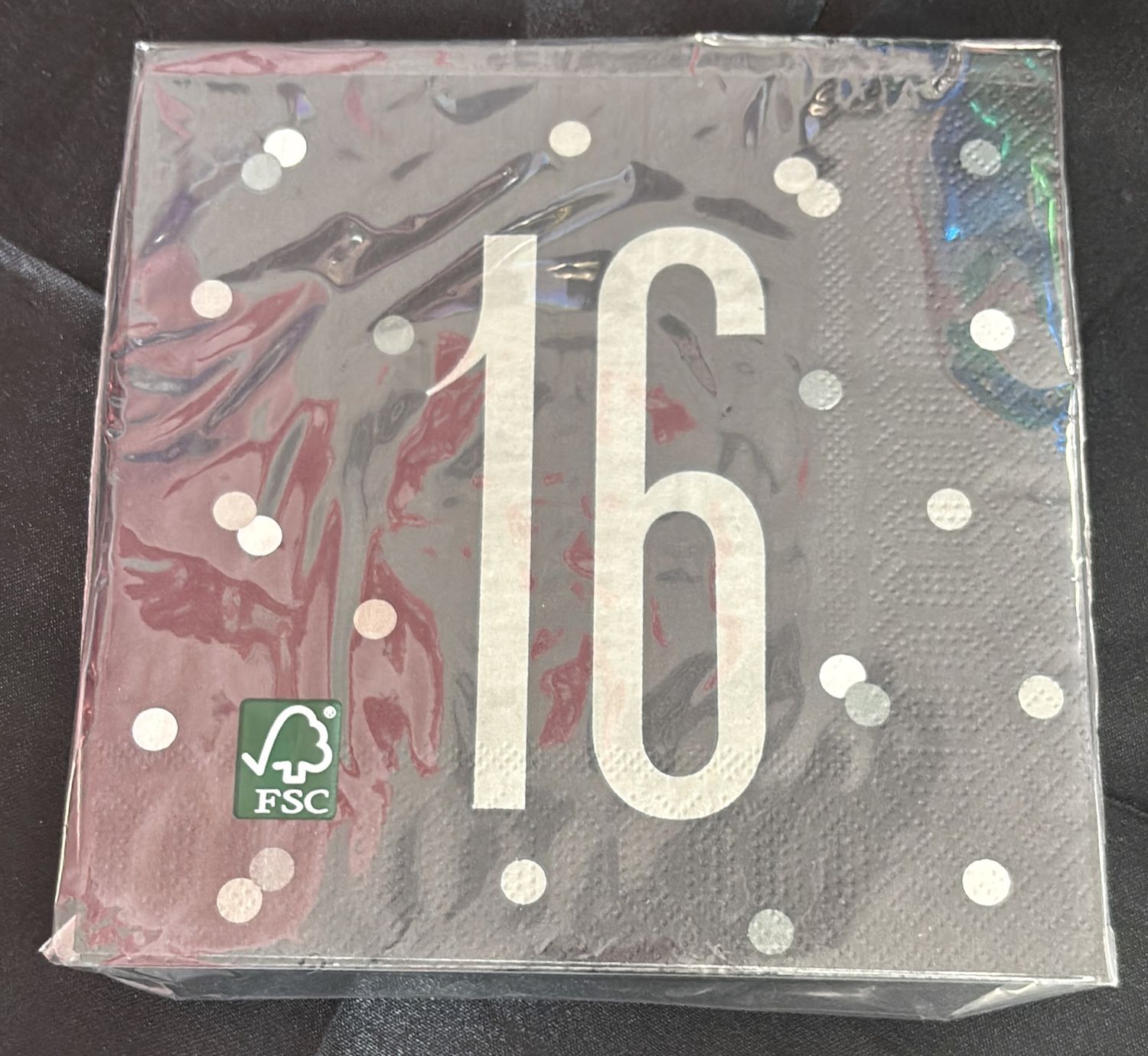 BLACK GLITZ 16 NAPKIN