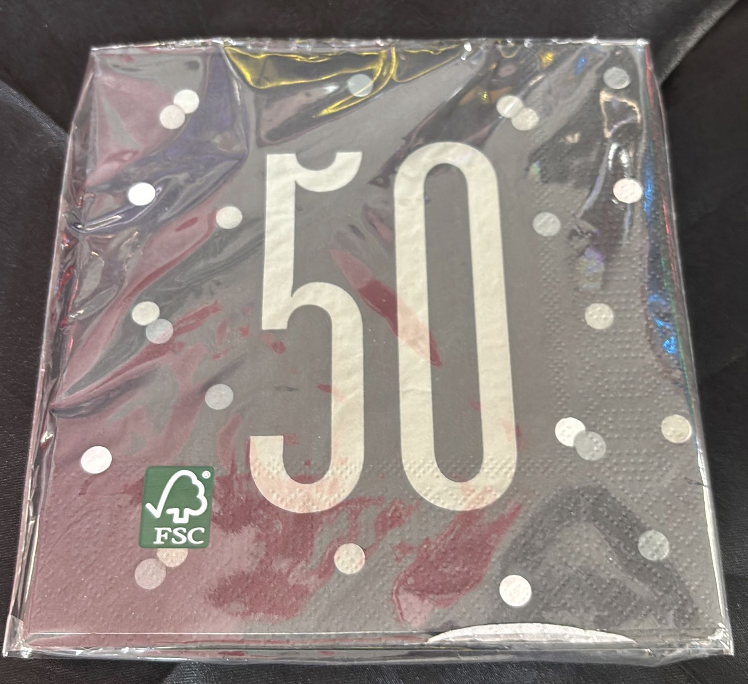 BLACK GLITZ 50 NAPKIN