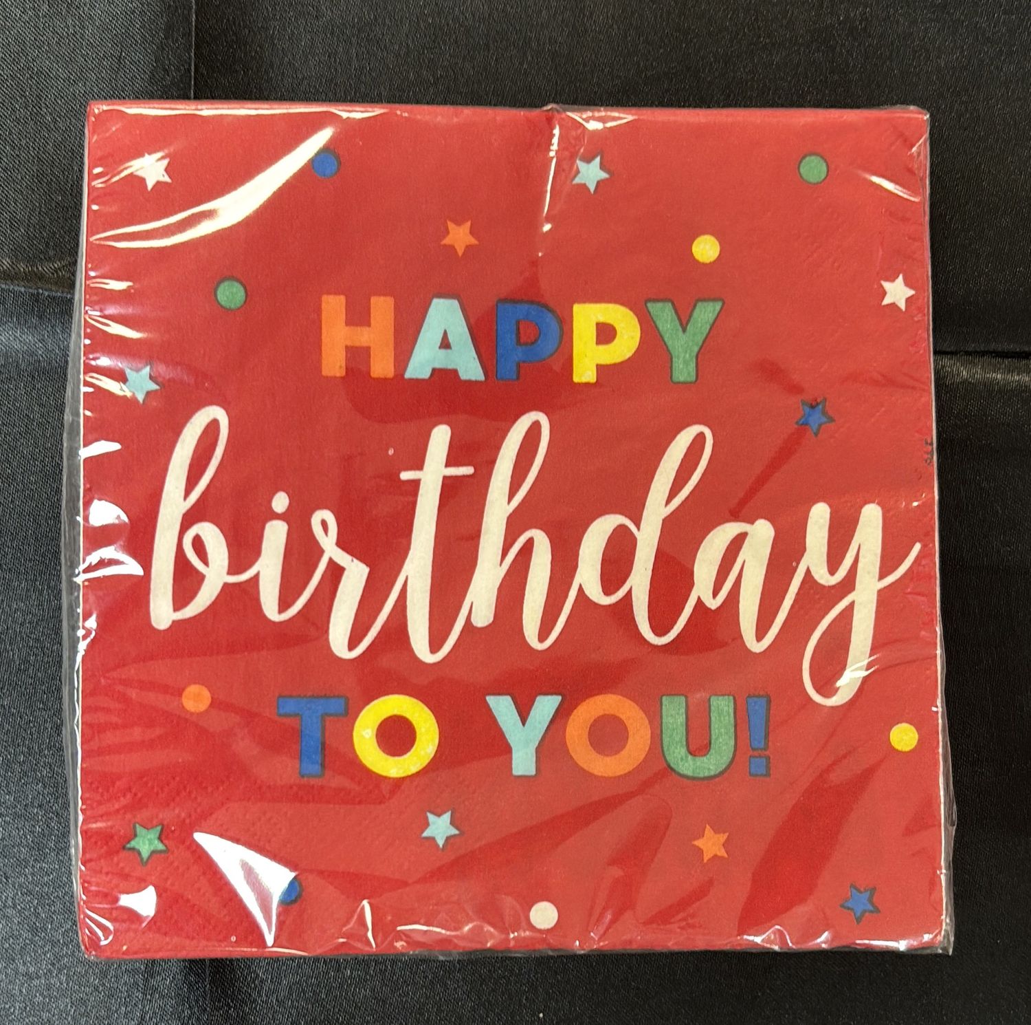 LUNCHEON NAPKIN DOTS AND STARS BDAY