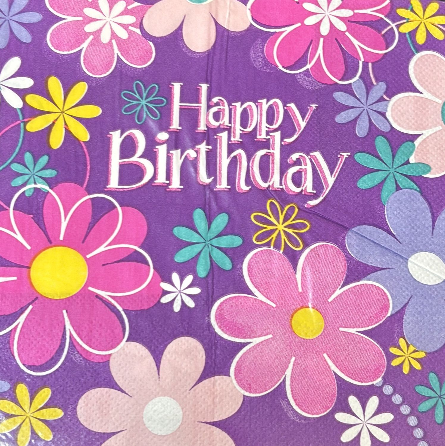 LUNCHEON NAPKIN BIRTHDAY BLOSSOM